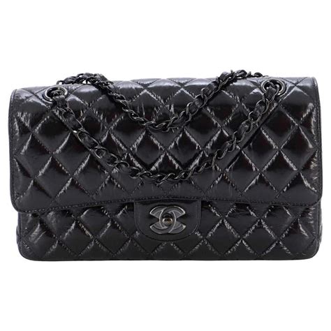 chanel flap bag metallic calfskin|Chanel black quilted flap bag.